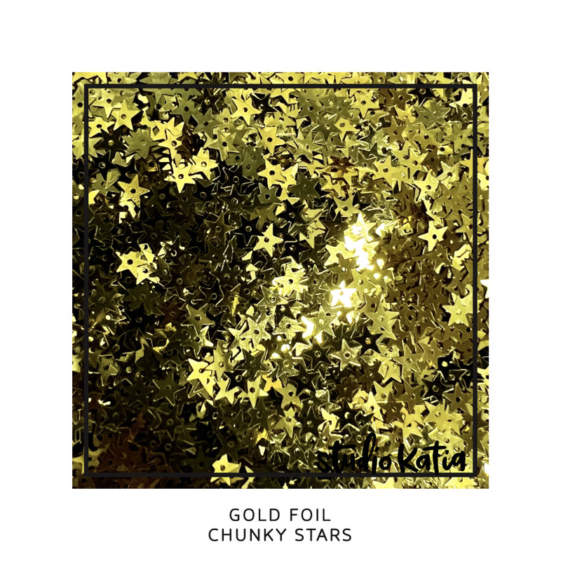 GOLD FOIL CHUNKY STARS