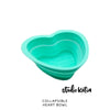 COLLAPSIBLE HEART BOWL - MINT