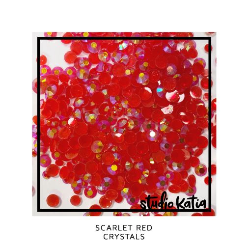 red, jewels, scarlet, pretty, cardmaking, simon says stamp, studio katia, embellishments, sparkle, 