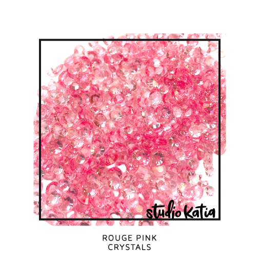 studio katia, embellishments, pearls, crystals, pink, jewels, cardmaking, cards, diy, pretty, shiny, glossy, sparkly, sparkles, cards, shaker, pink