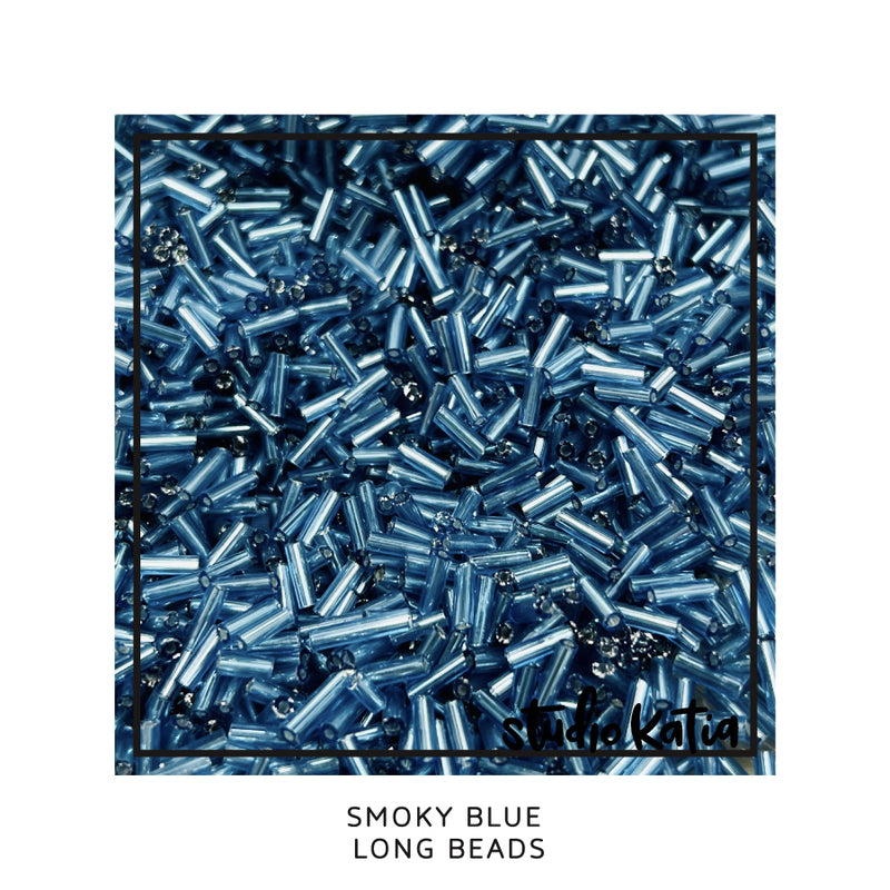 SMOKY BLUE - LONG BEADS